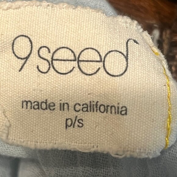 9SEED Lightweight Sheer Light Blue Gauze Top Size Small - Picture 5 of 6